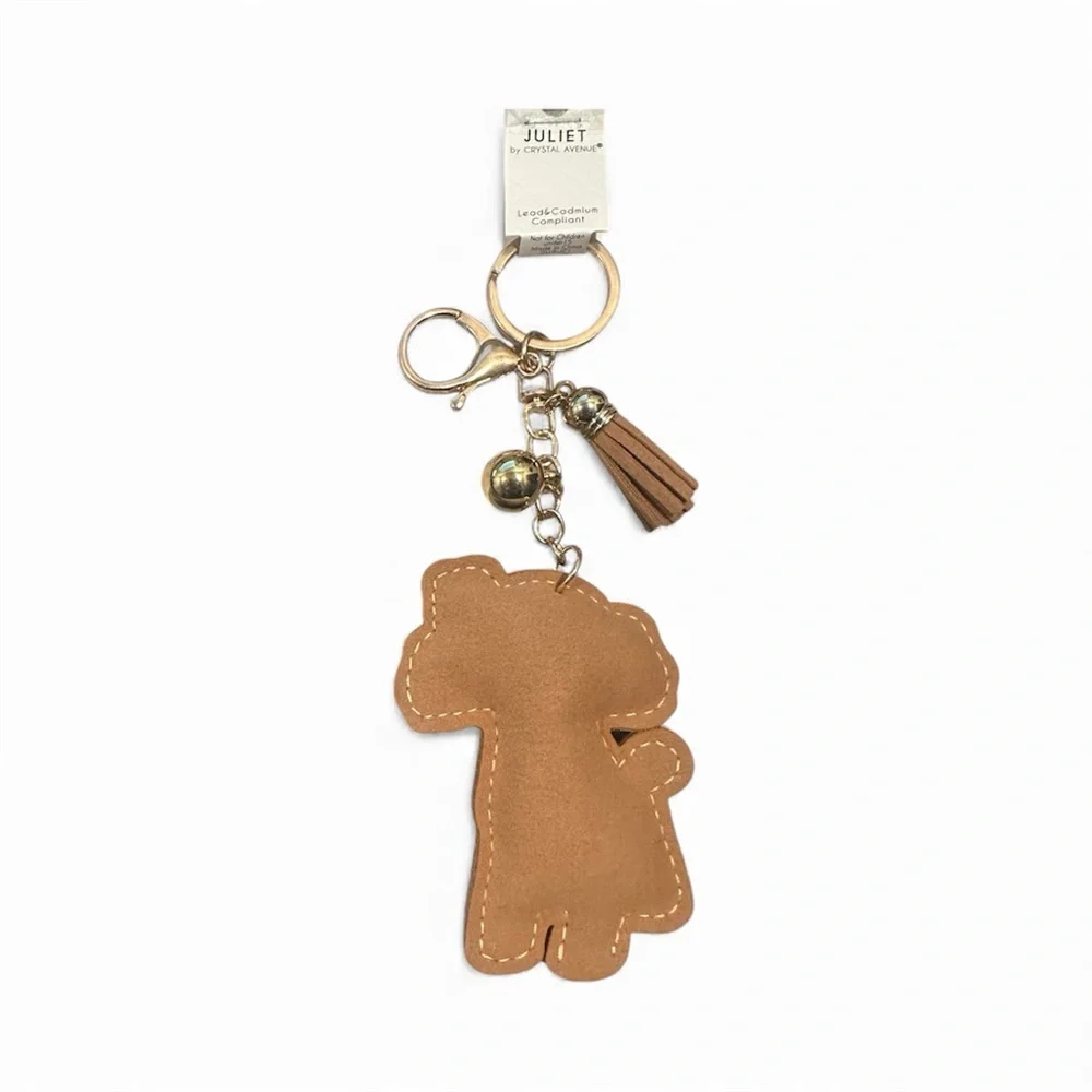 Gold Rhinestone Dog Purse Charm/ Keychain-NWT